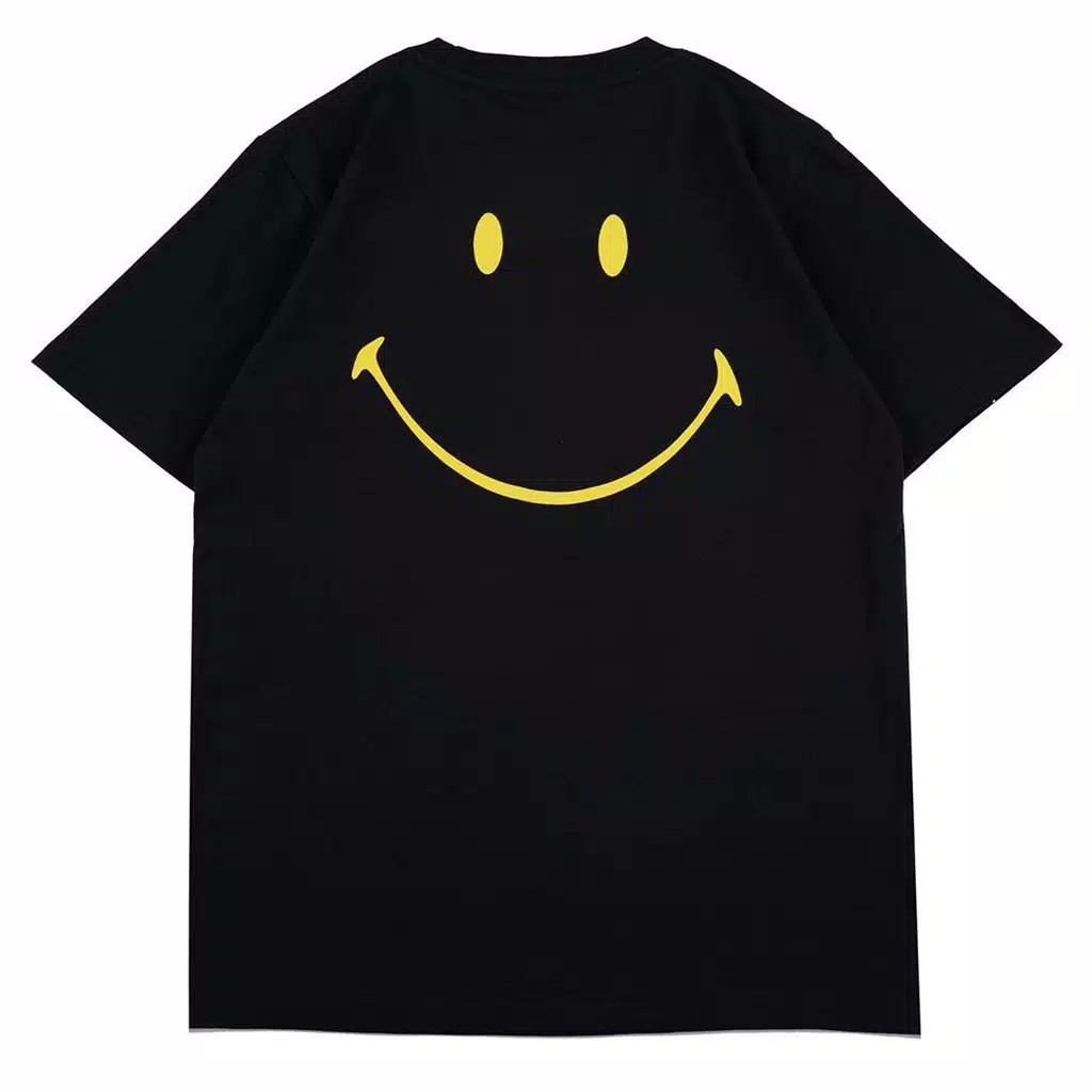 Kaos Thanksinsomnia | Smile Smiley | Black | T-shirt  Pria | Kaos Pria | Lengan Pendek | Kaos Pria