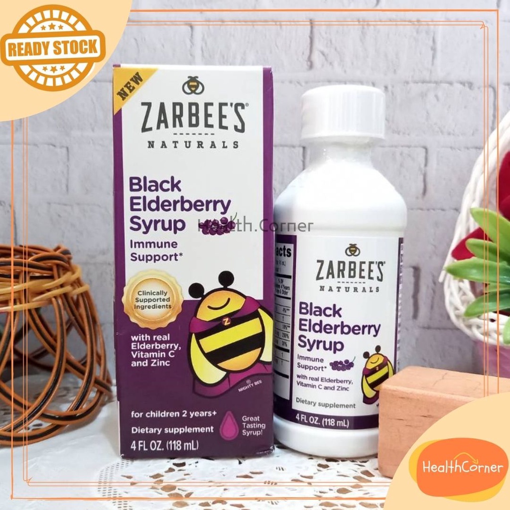 Jual Zarbee's Naturals Children's Black Elderberry Syrup For Immune ...