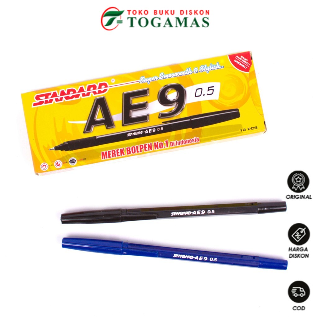 

READY STOCK !! BALLPEN AE9 ALFA TIP/FINE 0.5 STANDARD