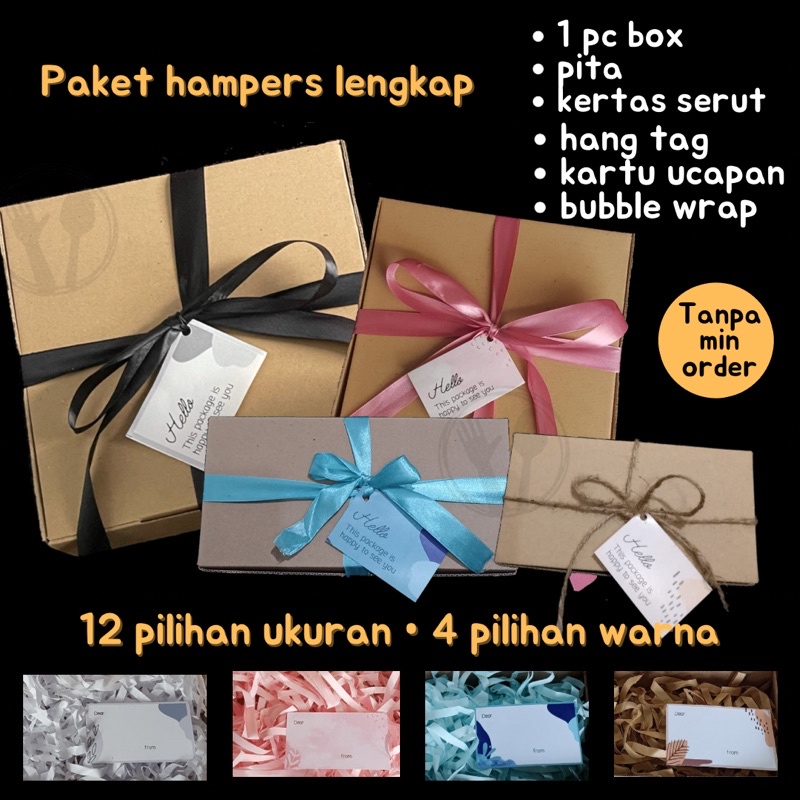 

KARDUS BOX PACKING HAMPERS 1 PAKET LEBIH HEMAT / KARDUS PACKING / BOX HAMPERS / GIFT BOX HAMPERS / KADO ULANG TAHUN / PERLENGKAPAN HAMPERS / KOTAK KADO / GIFT BOX RUSTIC LENGKAP / KOTAK KADO / HAMPERS / RUSTIC PACKAGING / DUS PACKING