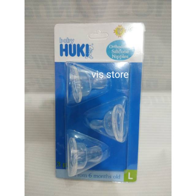 Huki Baby Nipple Size L isi 3 pcs