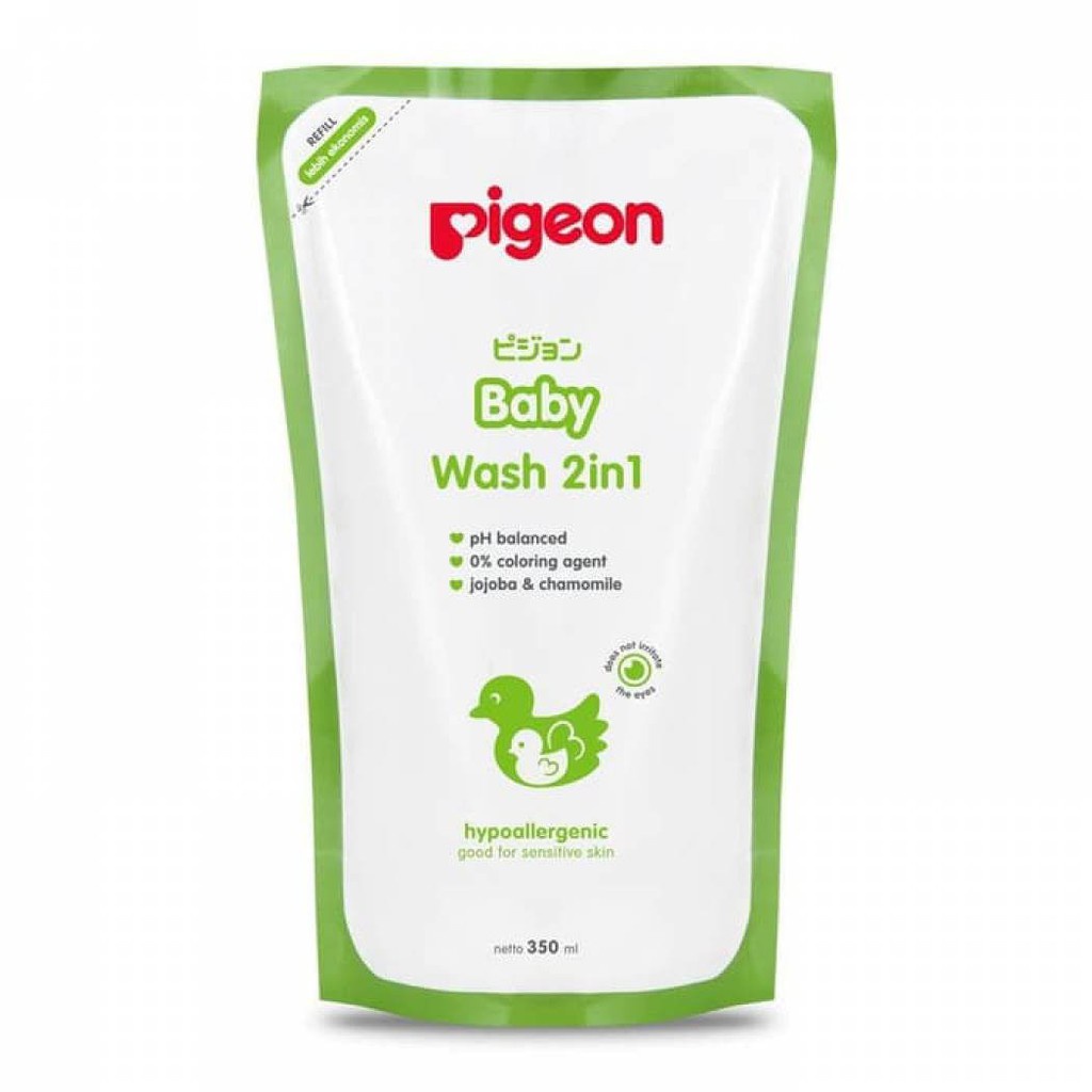 Pigeon Baby Wash Chamomile Paraben Free 2in1 Refill 350ml