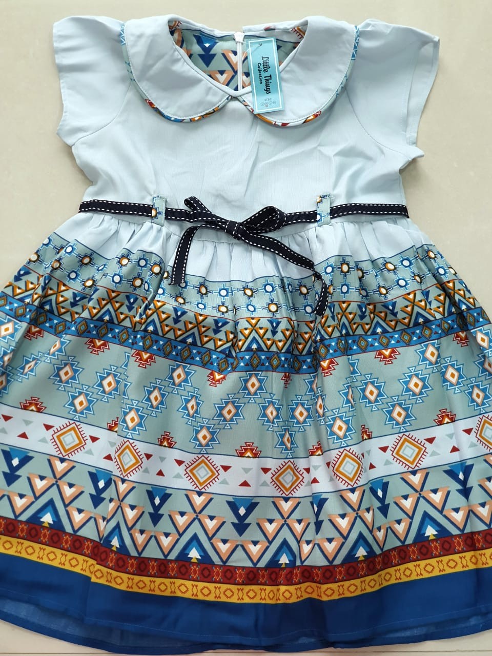 Dress Anak Simple Motif Batik Etnik Modern Pesta Couple