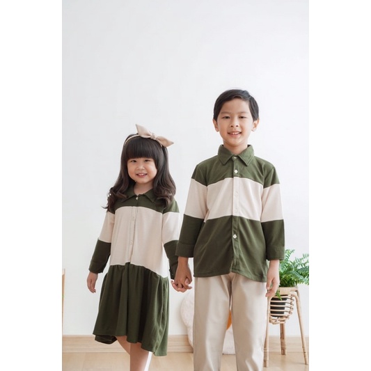 RACHIDKIDS / SERAGAM KELUARGA / CASUAL FAMILY SET / ADRIES FAMILY SET ARMY