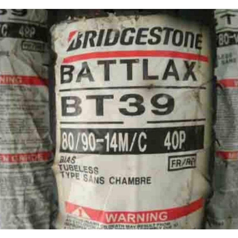 ban luar Bridgestone battlax bt39 ukuran 80/90-14 tubeless