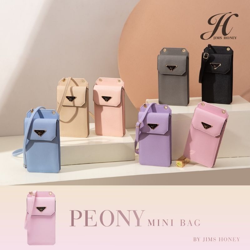 PEONY MINI BAG JIMS HONEY ORI TAS SELEMPANG WANITA KECIL FASHION CEWEK KOREA IMPOR DOMPET KARTU HP