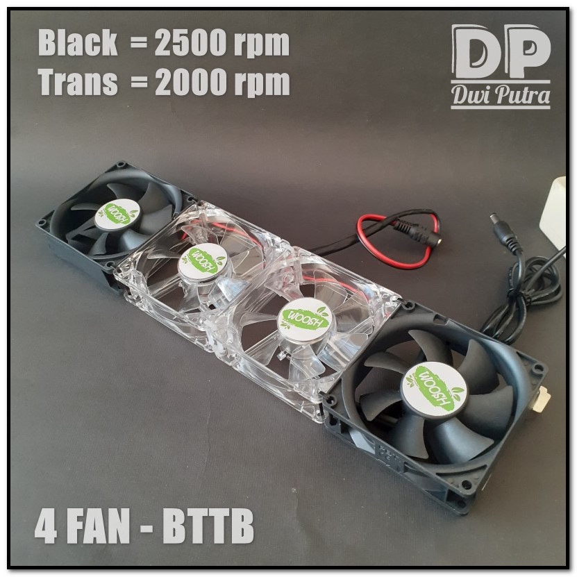 KIPAS AQUARIUM ( 8 CM ) HYBRID FULLSET // BLACK + TRANSPARAN // HIGHSPEED RPM //AQUASCAPE PENDINGIN TRANSPARANT HITAM COOLING COOLER FAN