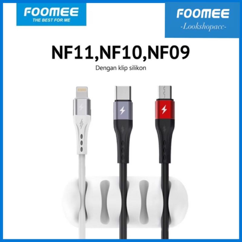Cable data Foomee / Kabel Data FOOMEE NF09 (Micro)/NF10 (Type-C)/NF11 (Lightning) 100cm Fast Chargin