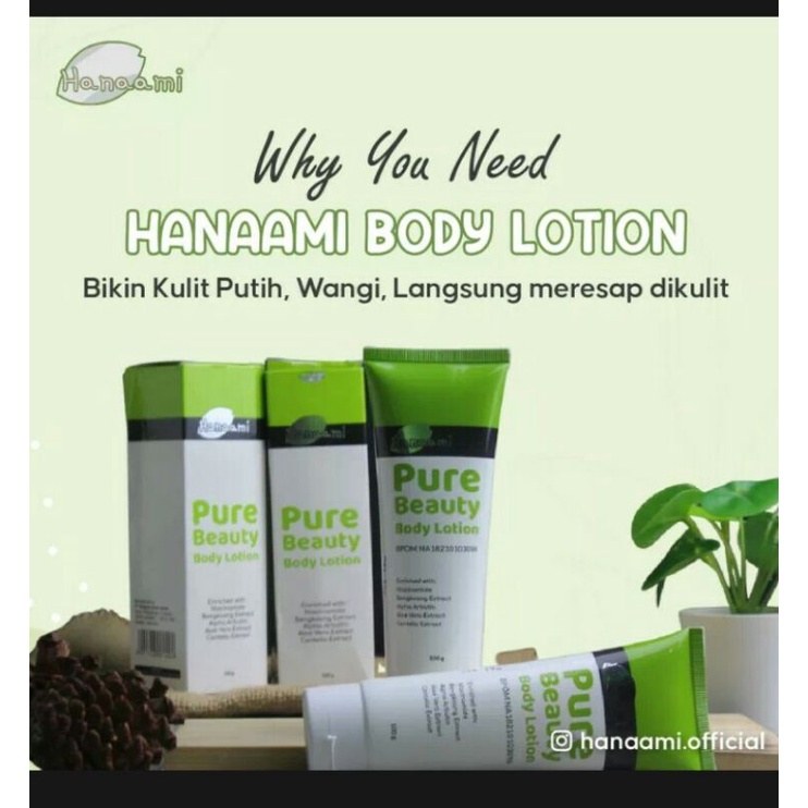 HANAAMI BODYLOTION|HANDBODY PEMUTIH BADAN  AMPUH