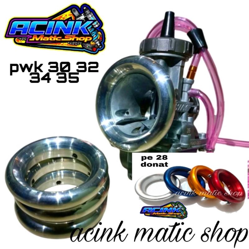 Corong Pwk Velocity Corong Karburator Karbu Cincin Donat Slim Pe Pwk Pwl uk 28 30 32 34 35 mm