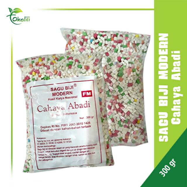 SAGU BIJI MODERN/BIJI MUTIARA/PACAR CINA CAHAYA ABADI 300gr