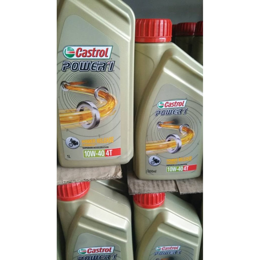 Oli sepeda motor Castrol 4T power one Power1 Gold 800ml