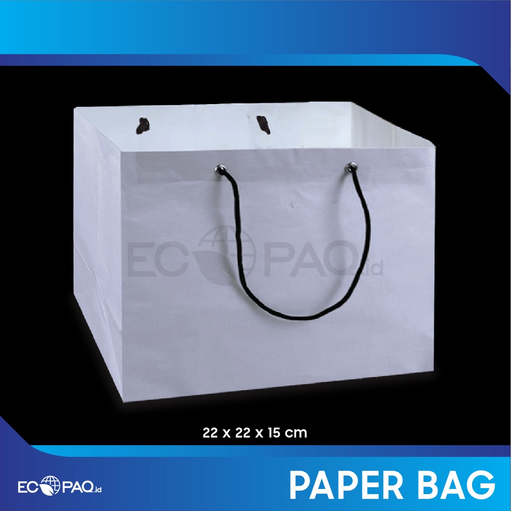 

Paper Bag Polos - Paper Bag 22x22x15cm - PUTIH (10 PCS)