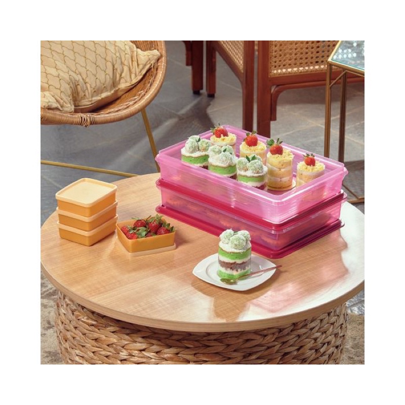 Tupperware LARGE SNACK STOR (2) WITH GIFT