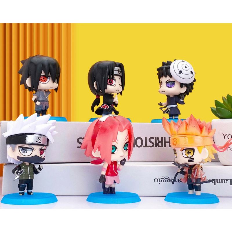 0(BISA COD)Action mini figur chibi anime naruto kakashi gara shikamaru sakura obito itachi
