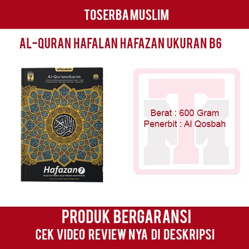 Quran Hafalan Hafazan Ukuran B6