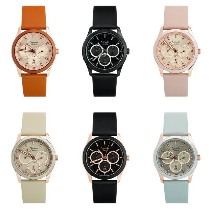 JAM TANGAN WANITA ALEXANDRE CHRISTIE AC 2968 / AC2968 LEATHER ORIGINAL barang ada