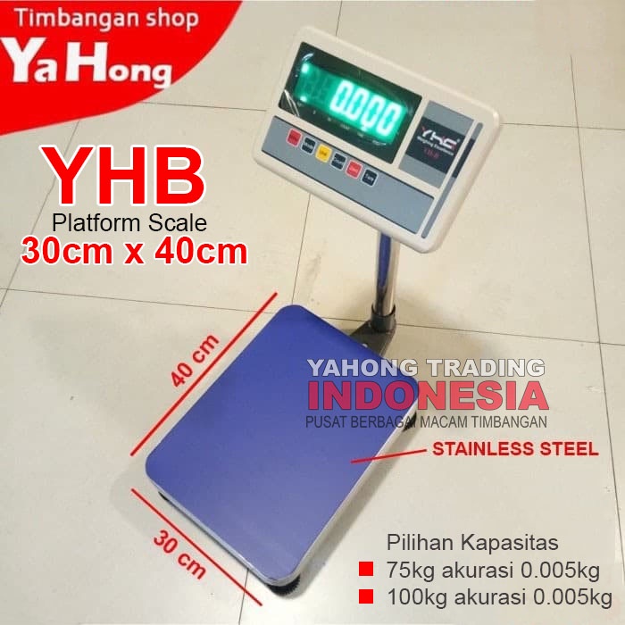 Timbangan Barang Digital 75kg 100kg / Bench Scale YHB 30cm x 40cm