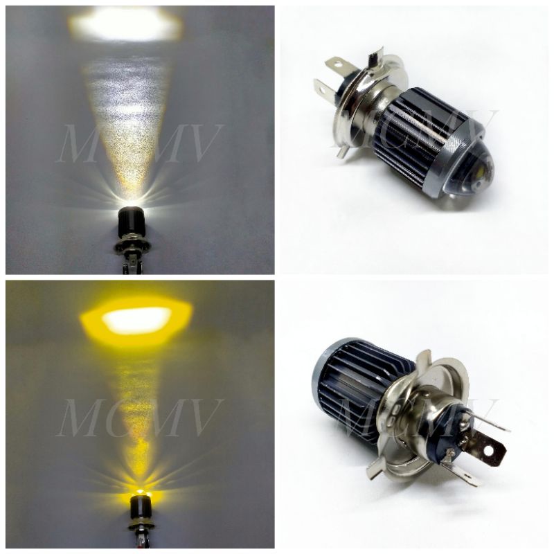 LAMPU MOTOR LED H6 & H4 LASER PROJIE 2IN1 PUTIH KUNING / PROYEKTOR BOHLAM LAMPU DOP LED MOBIL PROJIE PROYEKTOR H6 H4 LASER WHITE YELLOW bebek matik beat scoopy mio fino nmax supra revo vario vixion byson aerox tiger cb150r cbr crf 150 verza megapro matic-H4 (MTR LAKI/MOBIL)