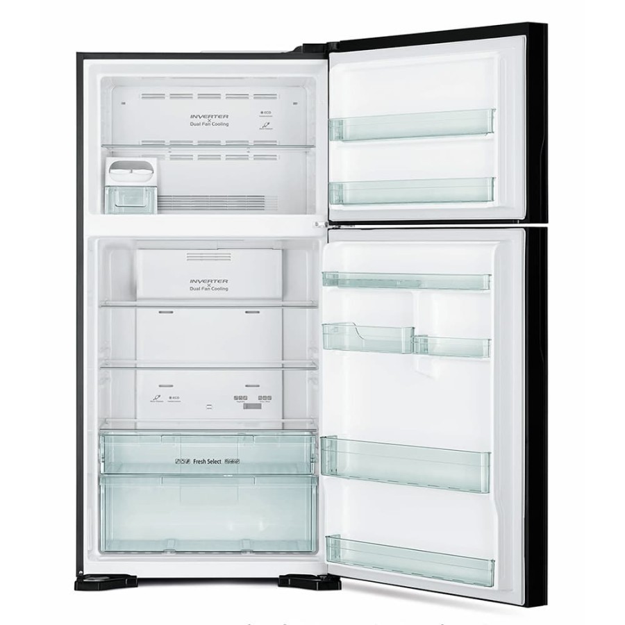 Kulkas hitachi  R-VG61PGD7 GBK 510 L GLASS DOOR