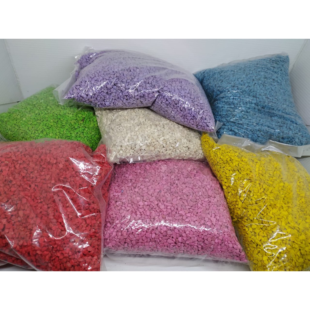Batu Hias Warna Warni Untuk Hiasan Taman Tanaman Hias 500gr Kaktus Sukulen Mini