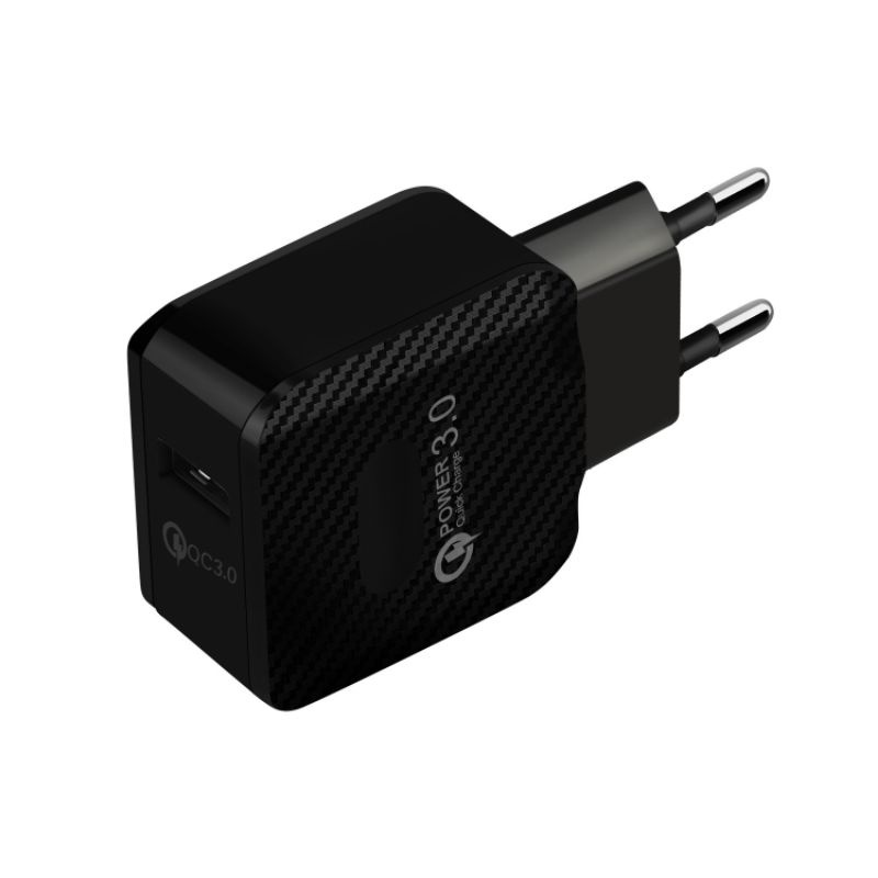 Quick Charge Qc 3.0 18 Watt Adaptor Fast Charging Batok Charger HP 3A 1 Port