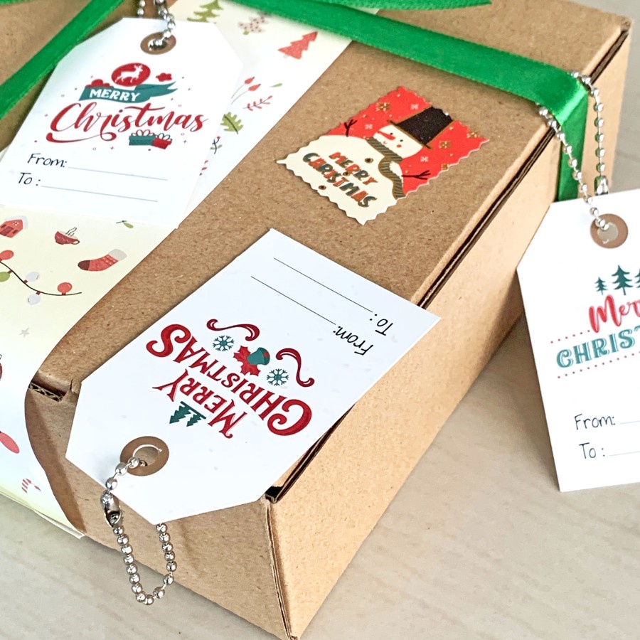 

Hang Tag From To Hampers Natal Christmas Double Side 2 Sisi Anti Air