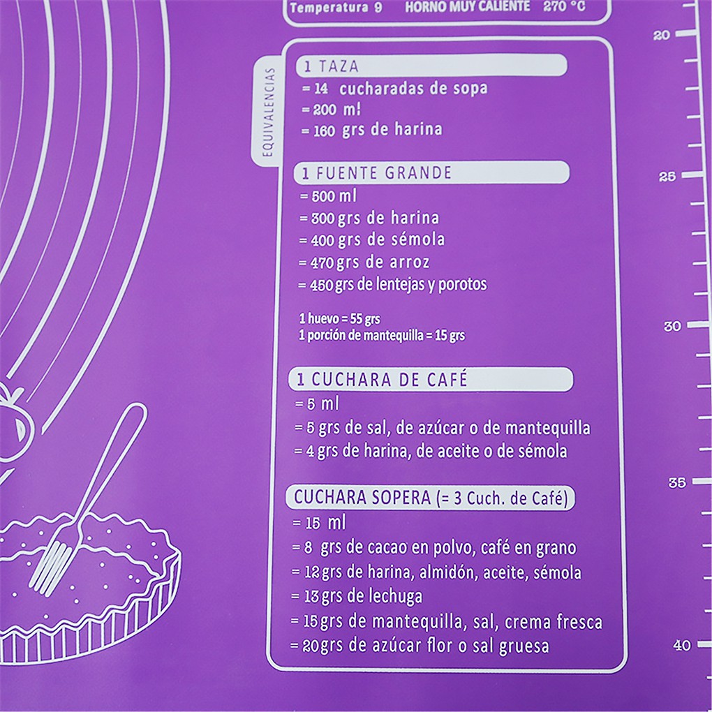 [READY STOCK] Non-stick Dough Rolling Mat Baking Silicone Pad Cupcake Dessert Fondant Kneading Mat Baking Tool