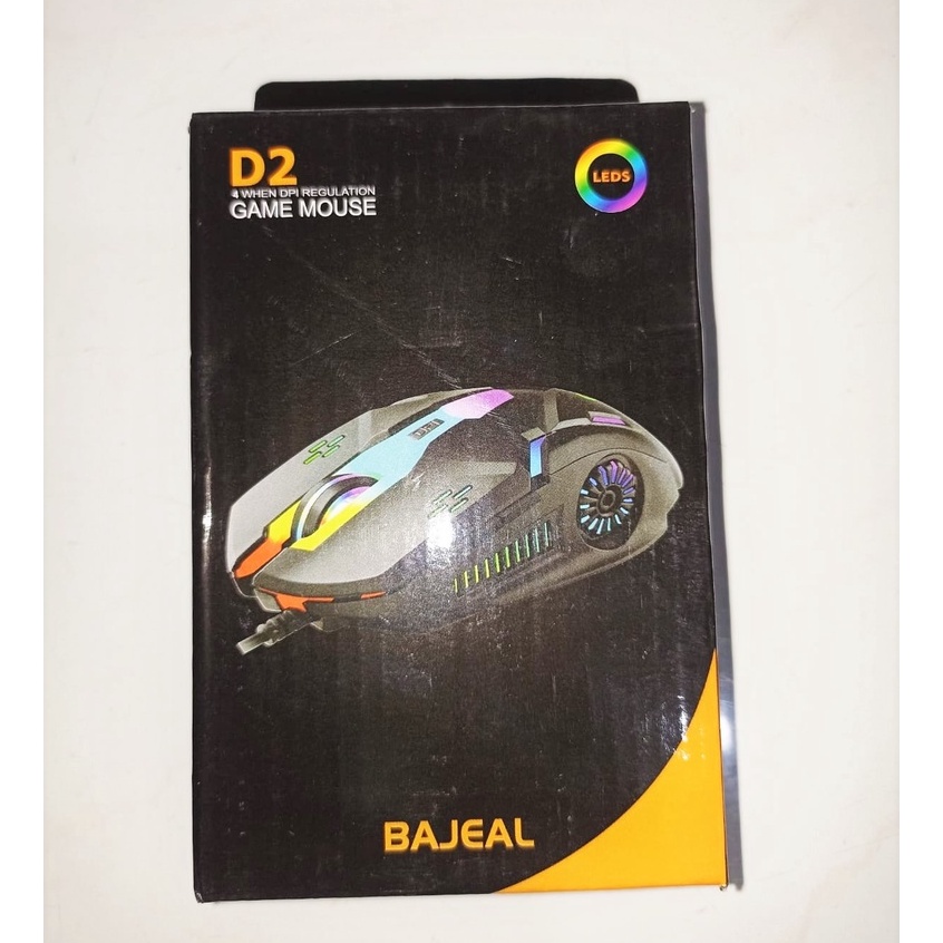 SKU-1290 MOUSE GAMING BAJEAL D2 RGB 6 TOMBOL BUTTON LED 3 DPI