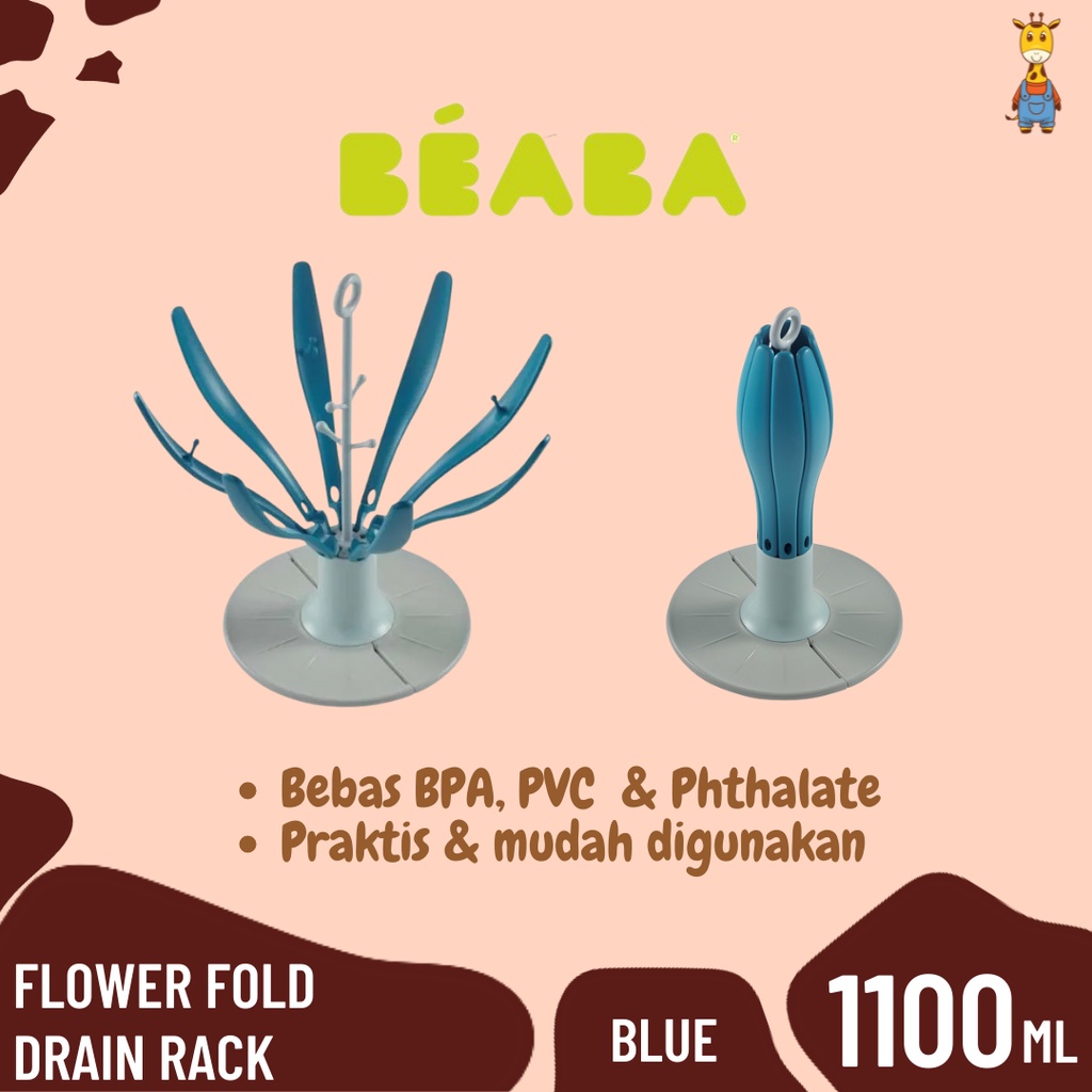 Beaba Flower Fold Drain Rack Blue