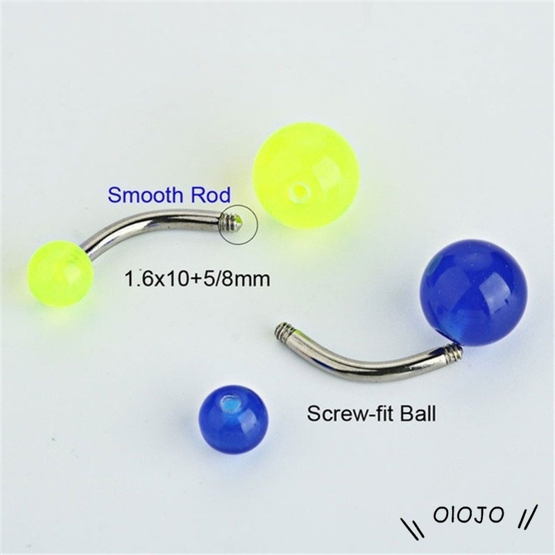 1pc Anting Tindik Perut/Pusar Bahan Stainless Steel Akrilik Luminous Dengan Untuk Wanita - ol