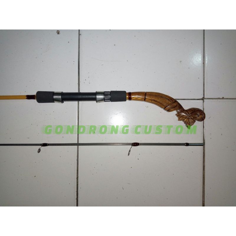 Joran Karbon Sutet 180cm Ukir Wayang Arjuna(Bahan Sutet 10mm)