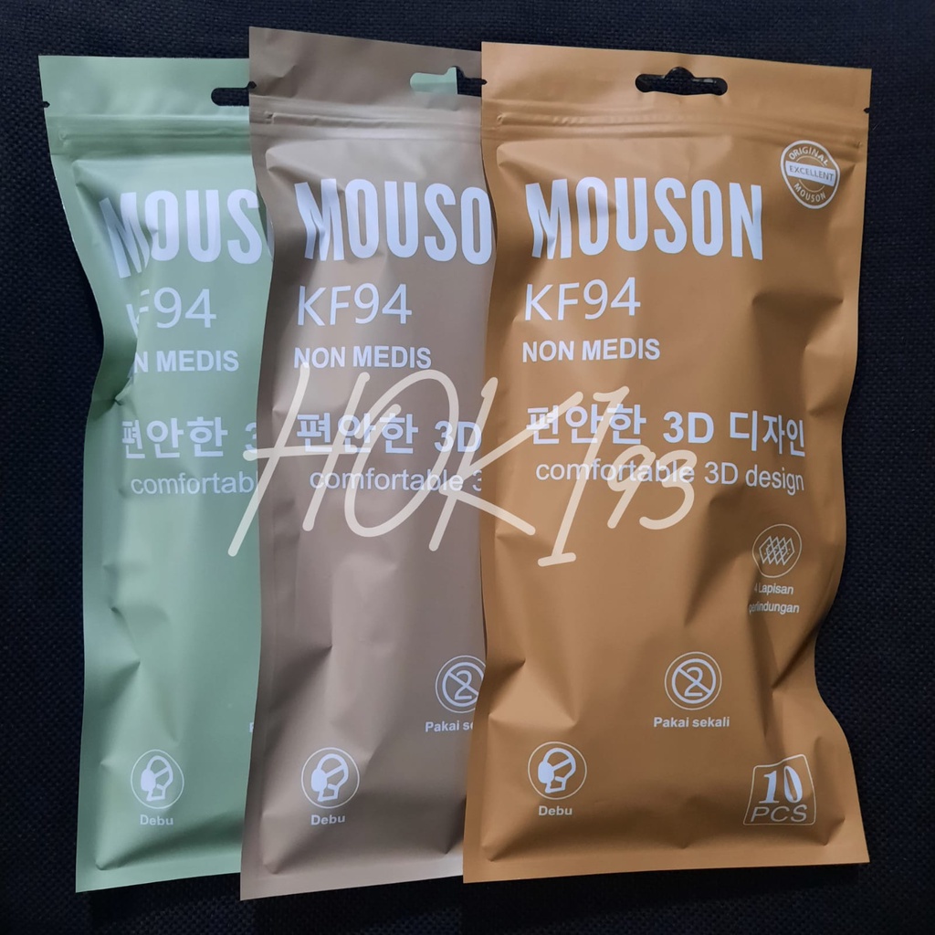 izin kemenkes / masker kf94 mouson import 4ply model 3D / masker 4ply izin kemenkes