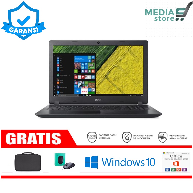 LAPTOP ACER ASPIRE 3/RAM 4GB/ SSD 256GB/14"/LAPTOP MURAH - 4GB/HDD 500GB BERGARANSI