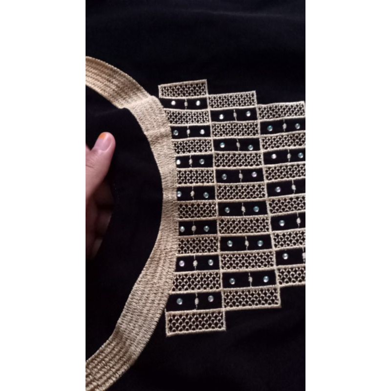 Gallery Exclusive Abaya Hitam Gamis Bordir Piramid