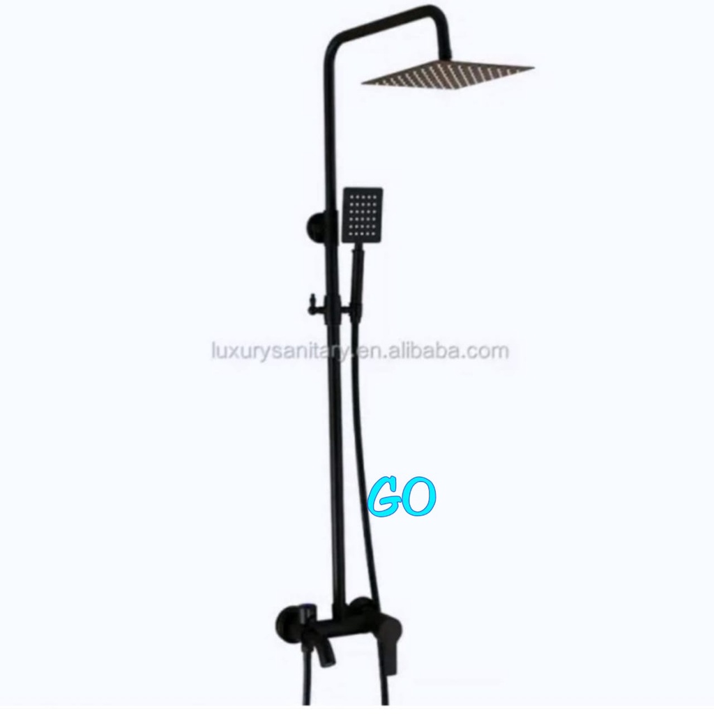 Shower Column Black Keran Panas Dingin - Shower column panas dingin black - Shower Tiang hitam minim