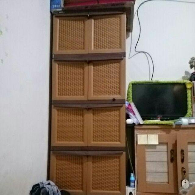 Laci / Lemari Plastik / Lemari Pakaian Napolly 8 Pintu