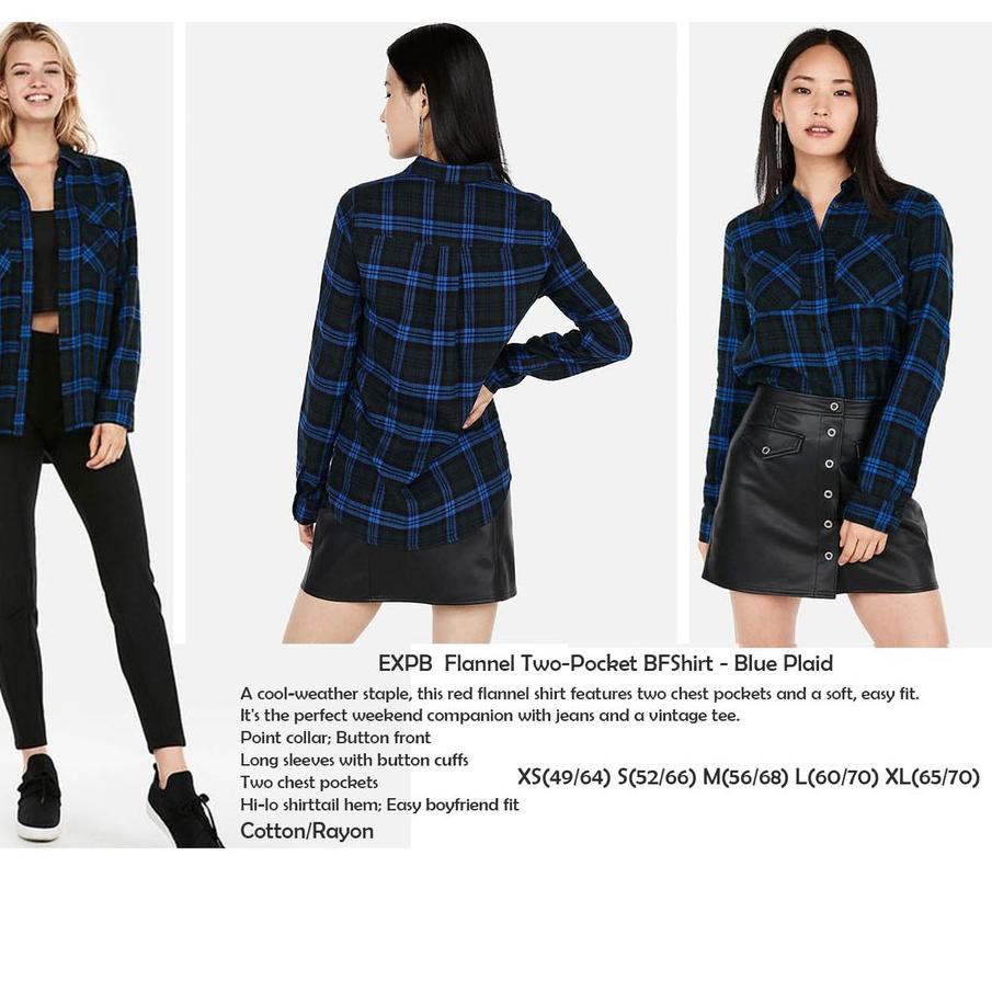 <BG SALE> 3color EXPRESS EXPB Flannel Pocket BF Shirt kemeja kotak lengan panjang ..,,