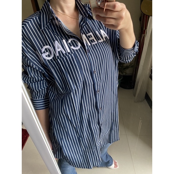 kemeja wanita balenciaga premium