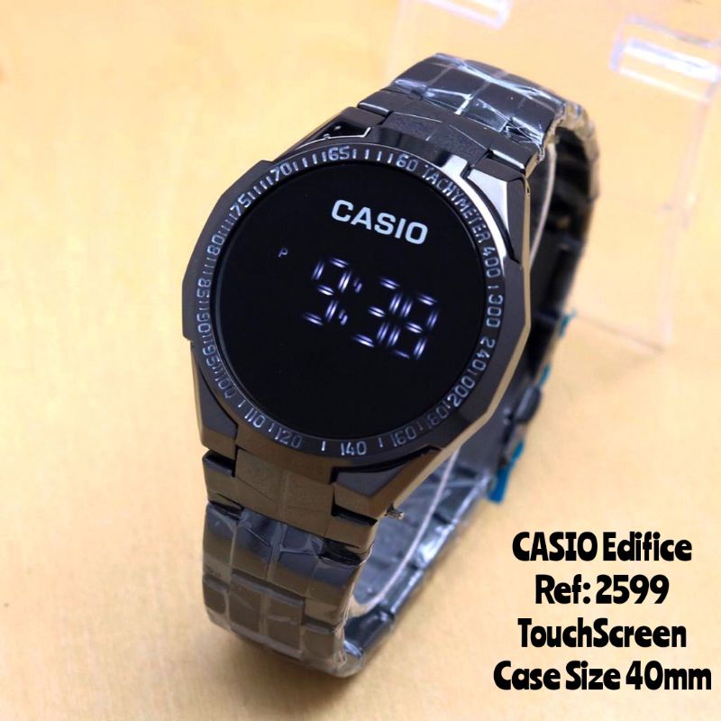 Jam Tangan Digital Pria Casio 2599 Touch Screen Full Stainless Steel