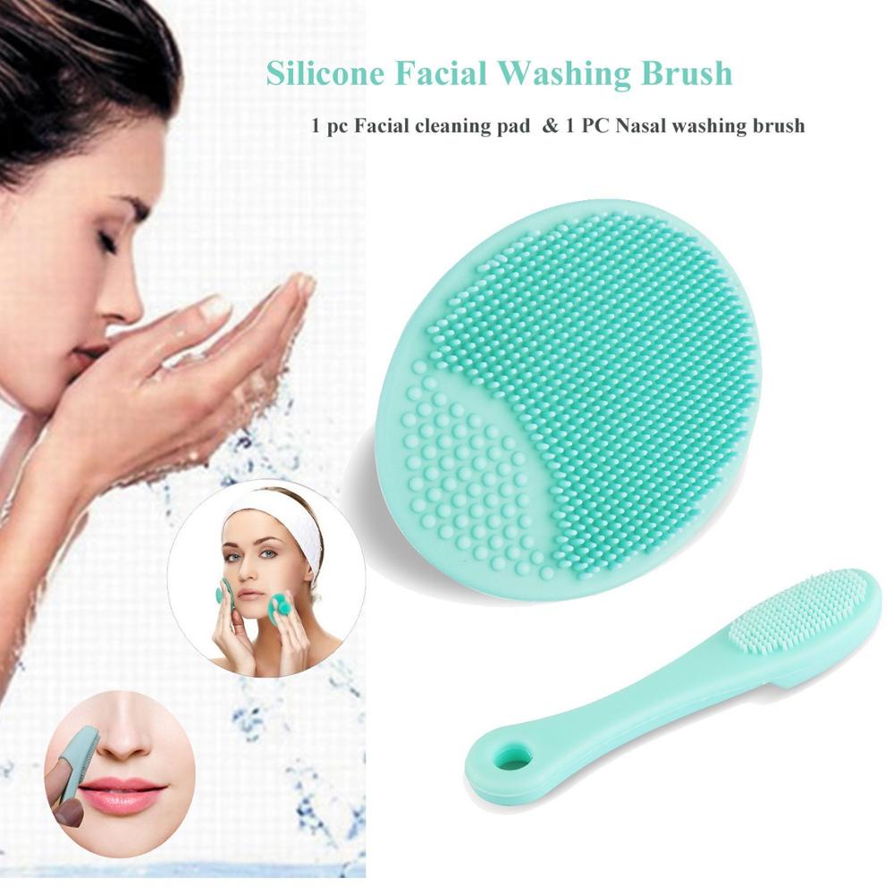 Sikat Pembersih Wajah Silikon Silicone Facial Cleansing Pad Brush Aman untuk Kulit Bayi Face Brush