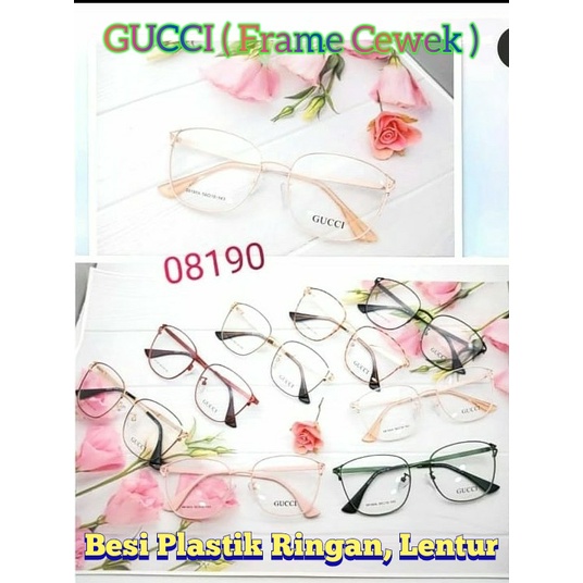 DIJAMIN Frame Cewe Besi Plastik Ringan Lentur Foto Agen Supplier Kacamata Lampung