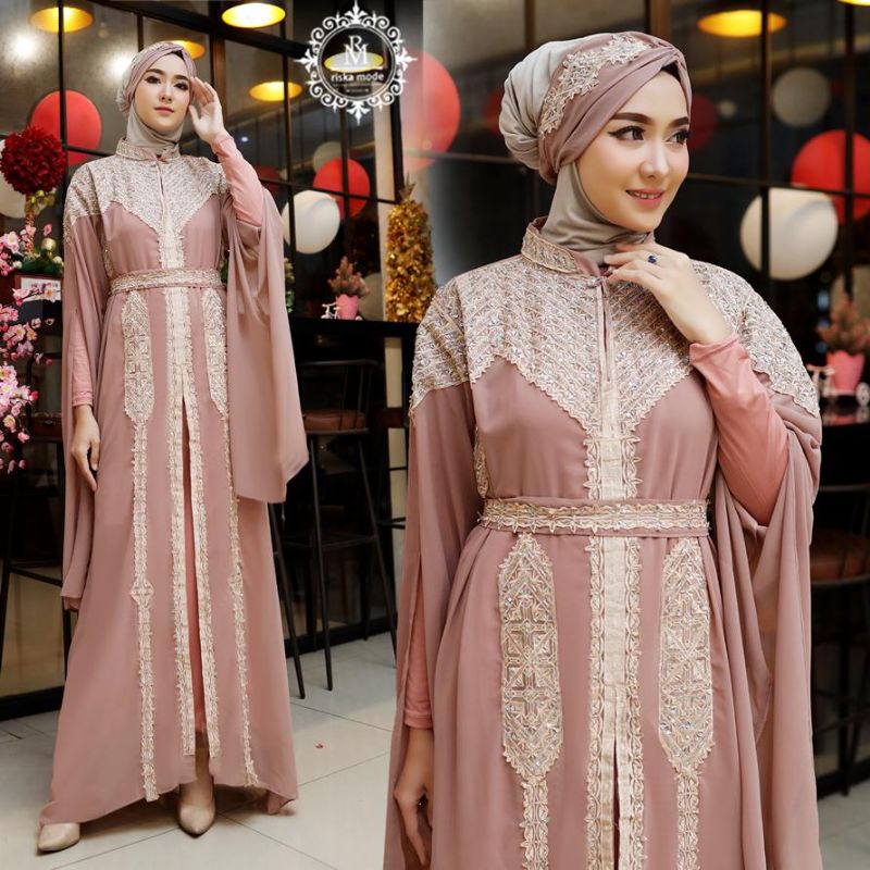 KAFTAN AMINAH // BAHAN CERUTY BABYDOLL PREMIUM // PLUS INNER DAN CIPUT + GESPER // BAJU PESTA // SERAGAMAN WISUDA // KAFTAN TERBARU // By Riska Mode