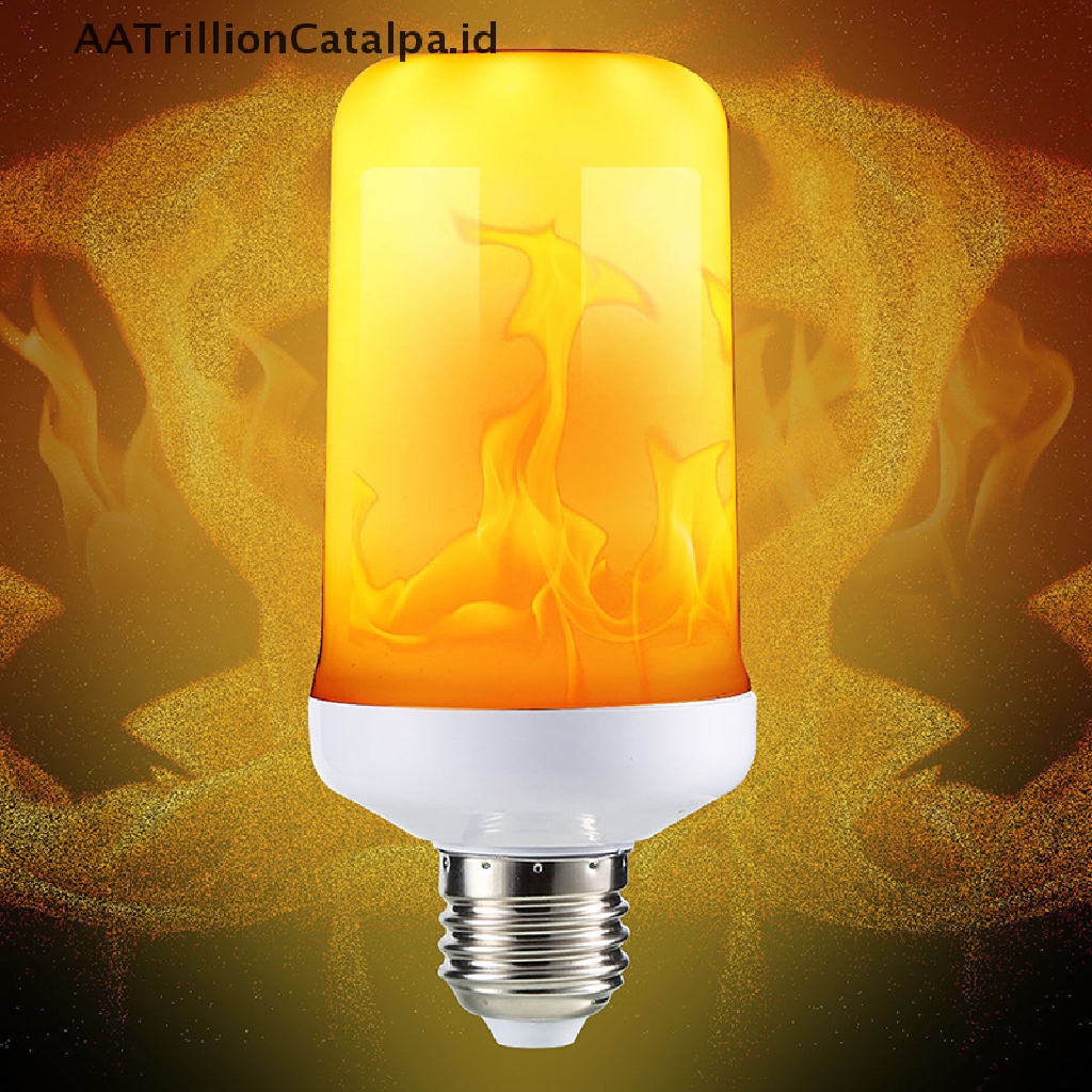 (AATrillionCatalpa) Lampu Bohlam LED E27 5W Efek Nyala Api 4 Mode Untuk Dekorasi