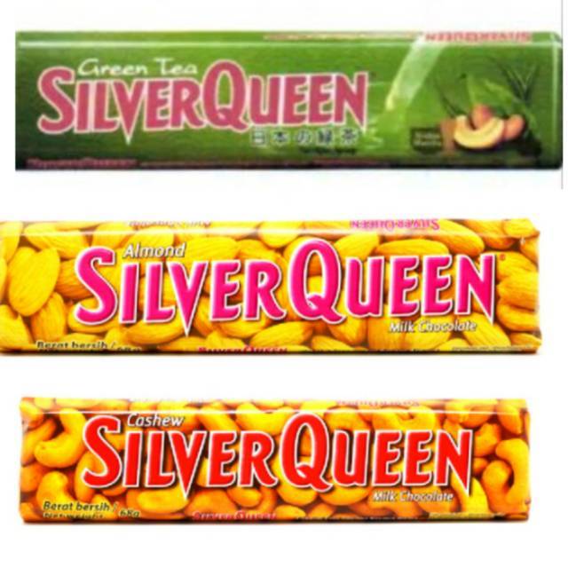 SILVERQUEEN 65 GRAM ( COKLAT GREEN TEA / ALMOND / MEDE