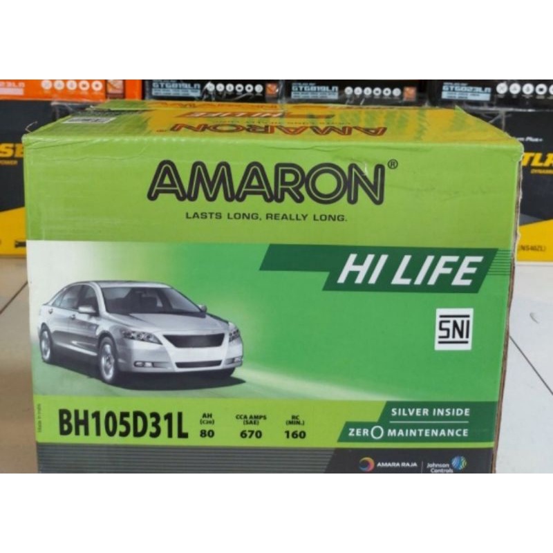 aki batere mobil pajero land cruiser Amaron Hilife 105D31L N70ZL N 70 ZL