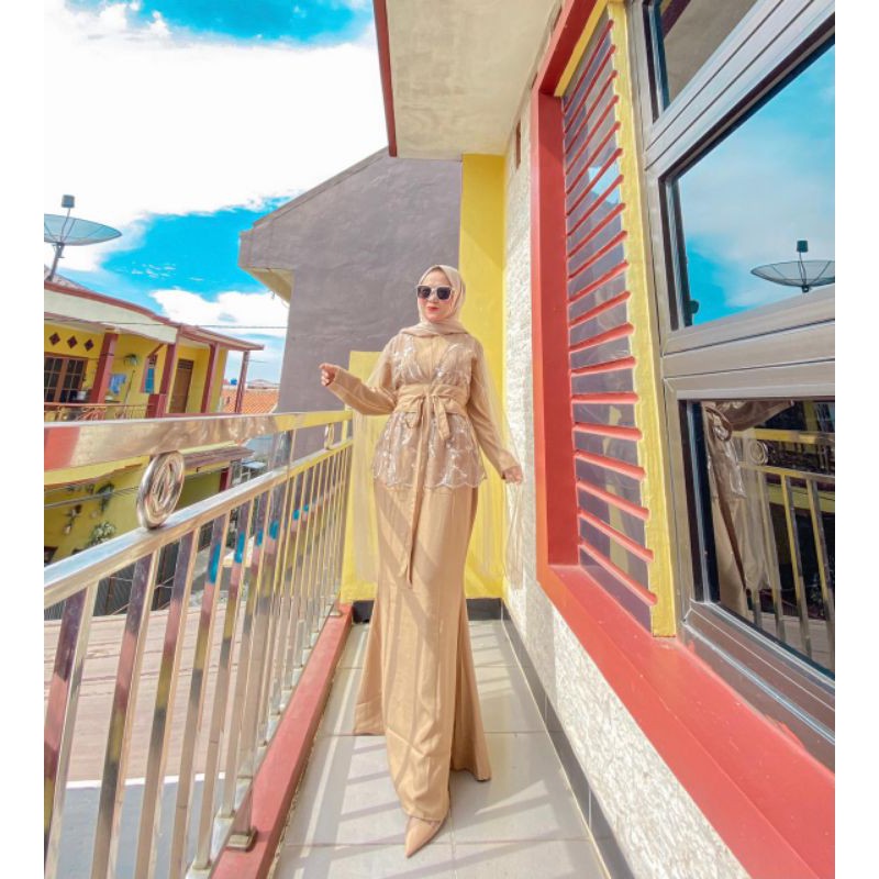 Dress tile brukat duyung kondangan lebaran busui