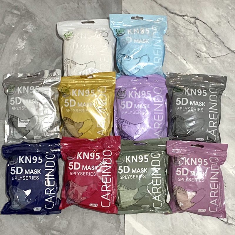 Masker KN95 duckbill warna Careindo Careion model pokana isi 10 pcs