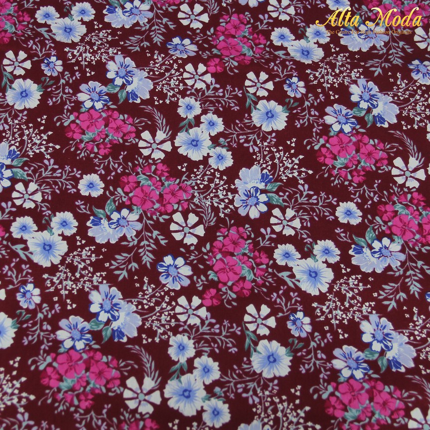 

Alta Moda Katun Motif Maroon Motif Bunga Putih Pink (1M)