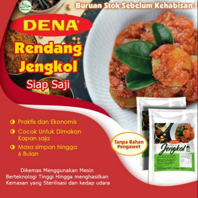 

Rendang Jengkol Dena/Makanan Praktis Siap Saji/Halal